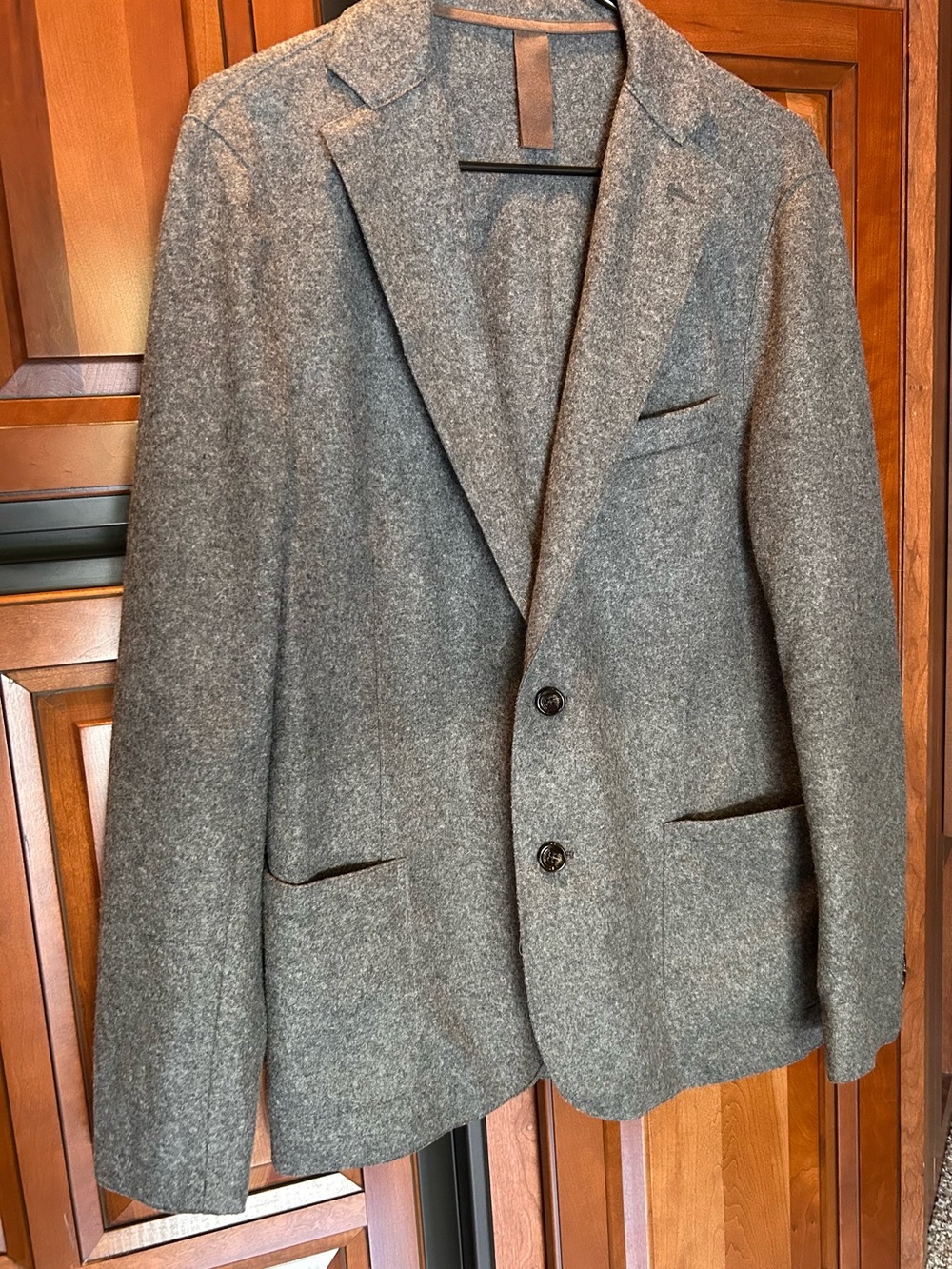 Eleventy First Class Italy Gray Wool Blend Blazer Jacket Mens 52, US 42